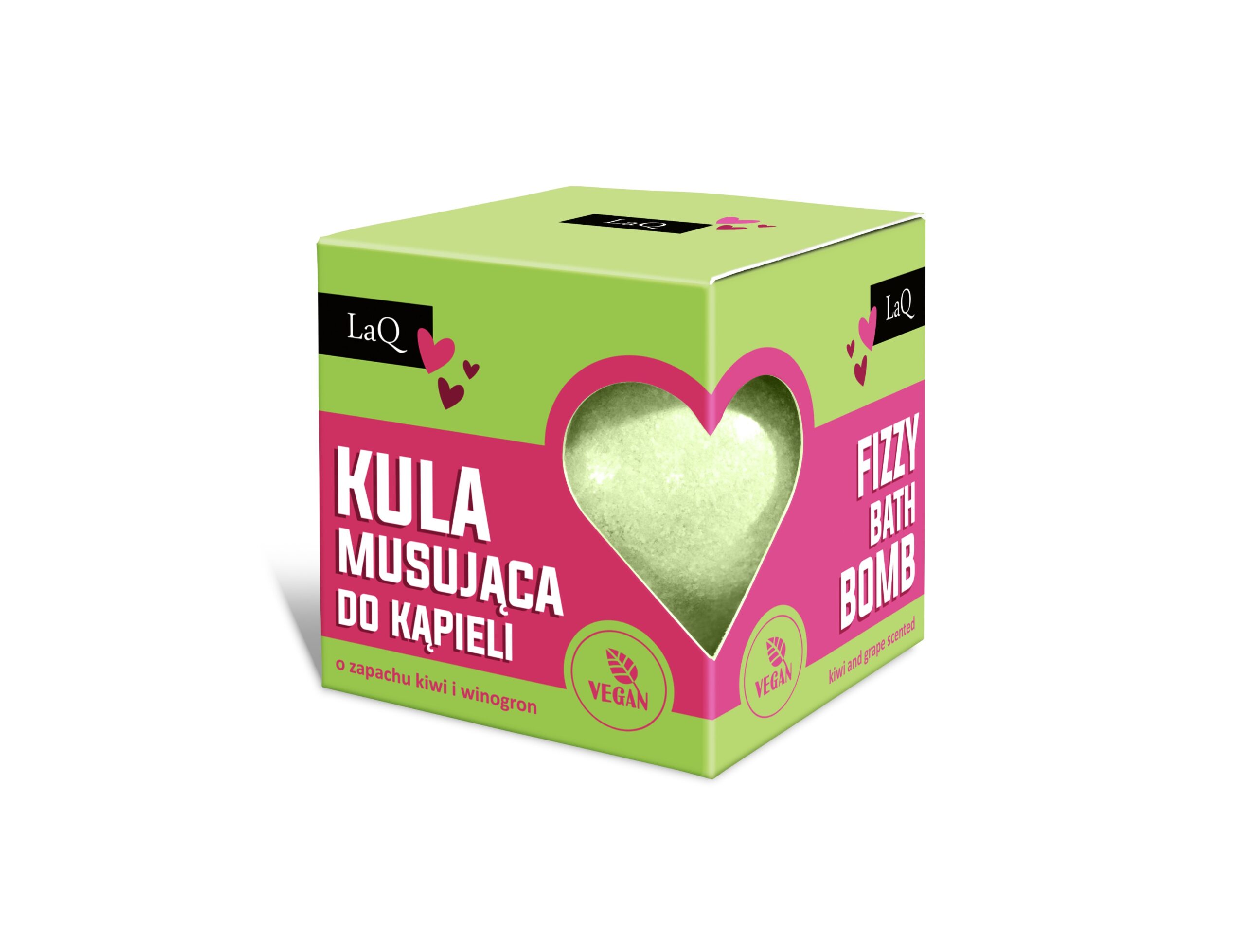 LaQ Bilă efervescentă pentru baie cu aromă de kiwi și struguri
