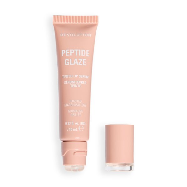 Makeup Revolution Peptide Glaze - Ser colorat pentru buze Toasted Marshmallow
