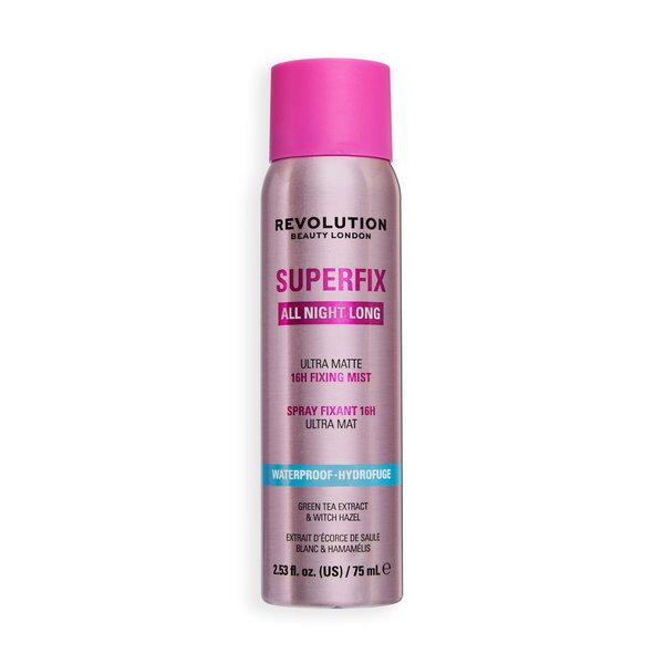 Makeup Revolution Superfix All Night Long Waterproof Fixing Mist - Spray pentru fixarea machiajului, 75 ml