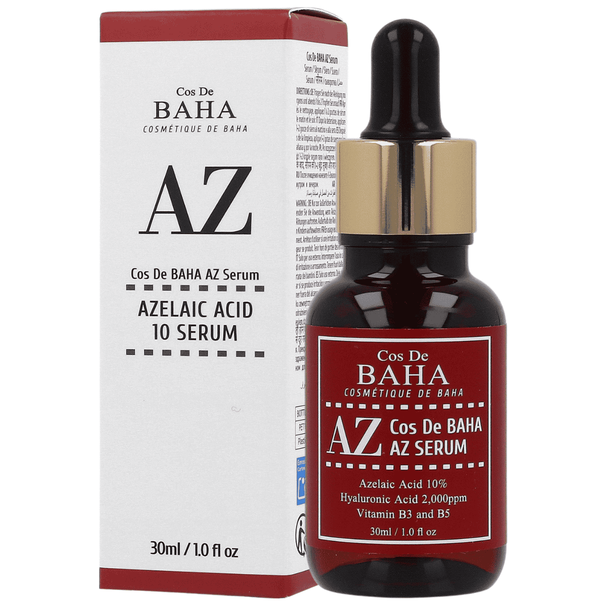 Cos De BAHA AZ Ser pentru față cu acid azelaic 10% 30 ml