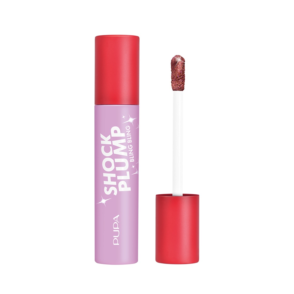 PUPA Milano Shock Plump Bling Bling - Luciu de buze pentru mărirea buzelor cu particule strălucitoare 014 24-Carat Choco