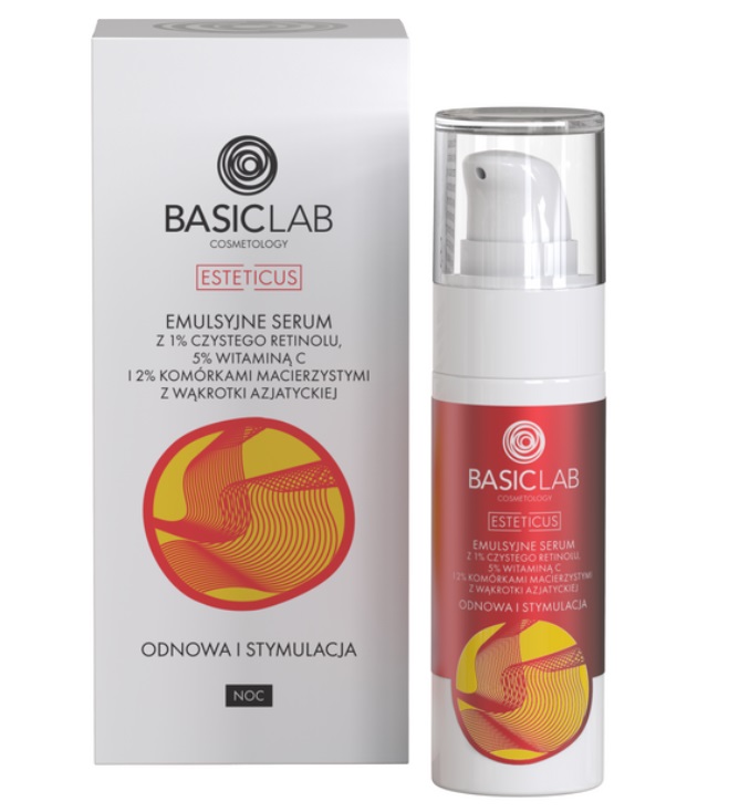 BasicLab Esteticus Ser emulsionat cu retinol 1% 30 ml Termen de valabilitate scurt: 30.11.2026