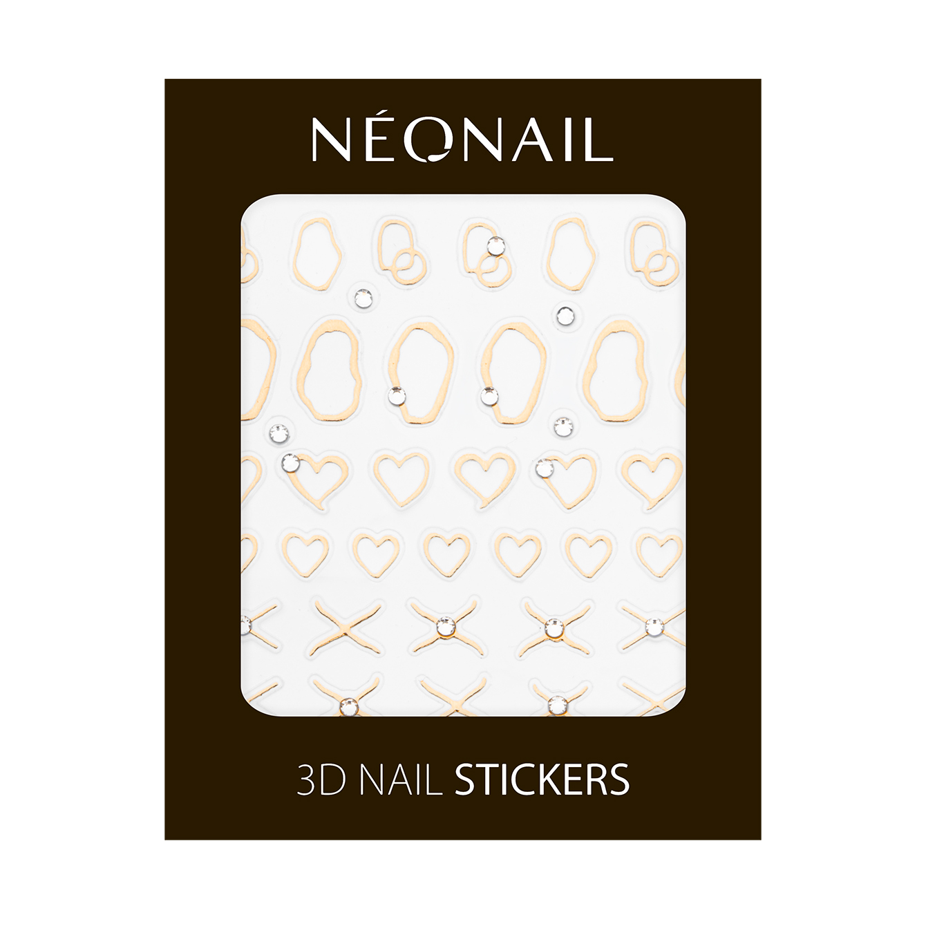 Neonail Nail Stickers - Autocolante 3D pentru unghii 03 Gold Abstract