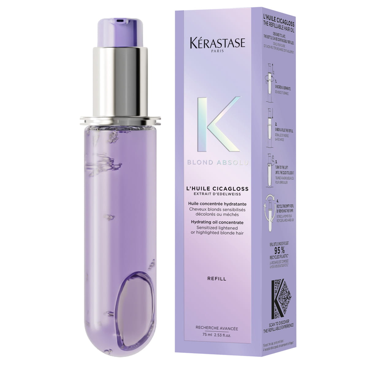 Kerastase Blond Absolu Cicagloss Ulei pentru păr blond, rezerve 75 ml