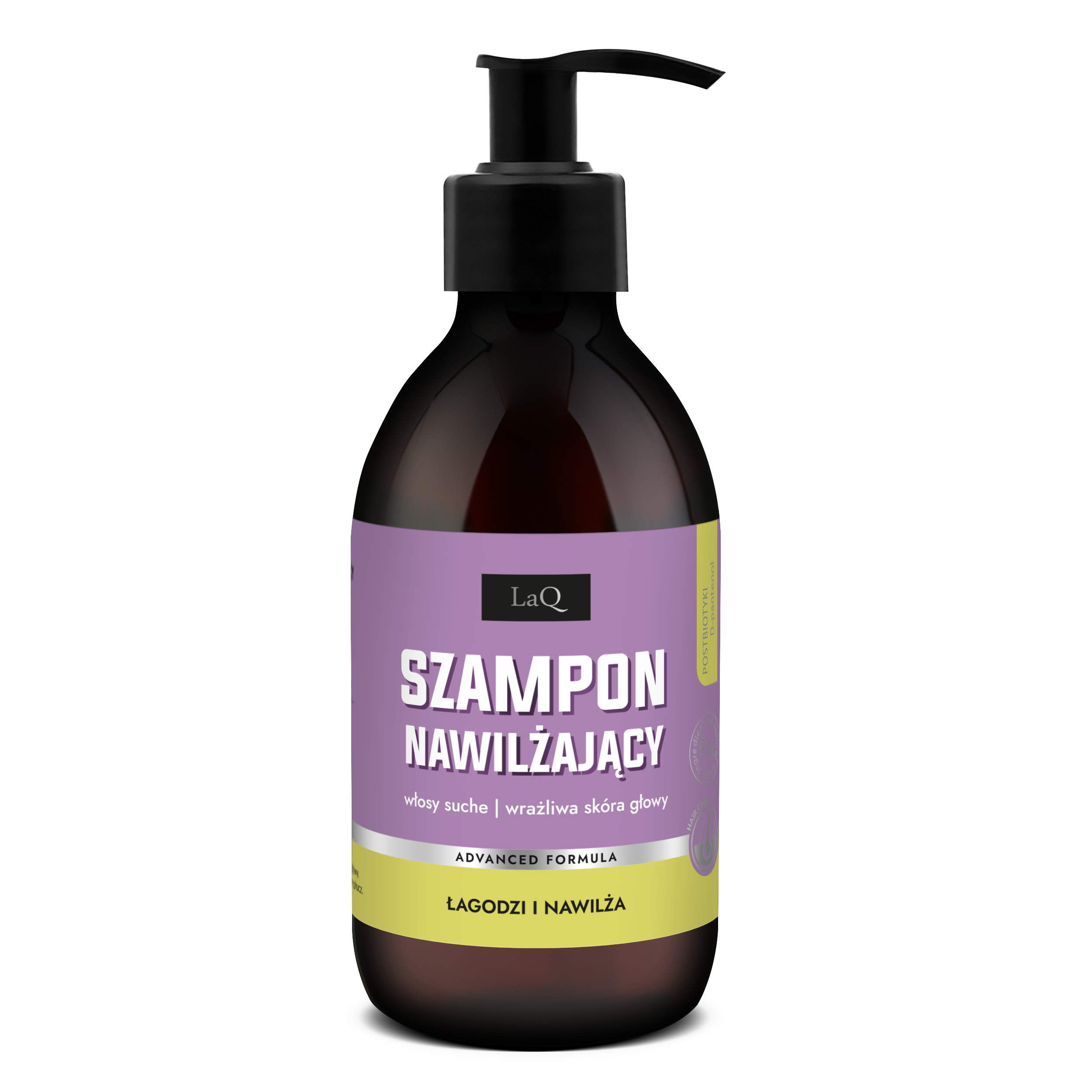 LaQ Șampon hidratant pentru păr uscat și scalp sensibil, cu flori de nu-mă-uita, 300 ml