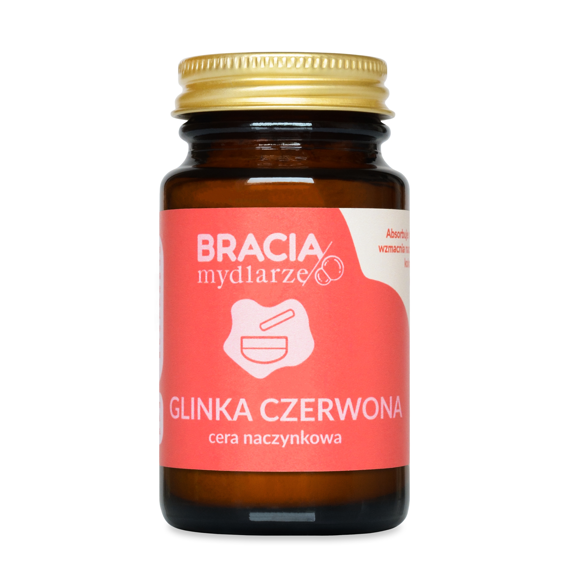 Bracia Mydlarze - Argilă roșie pentru tenul cu capilare vizibile, 75 ml, termen de valabilitate scurt: 12.11.2026