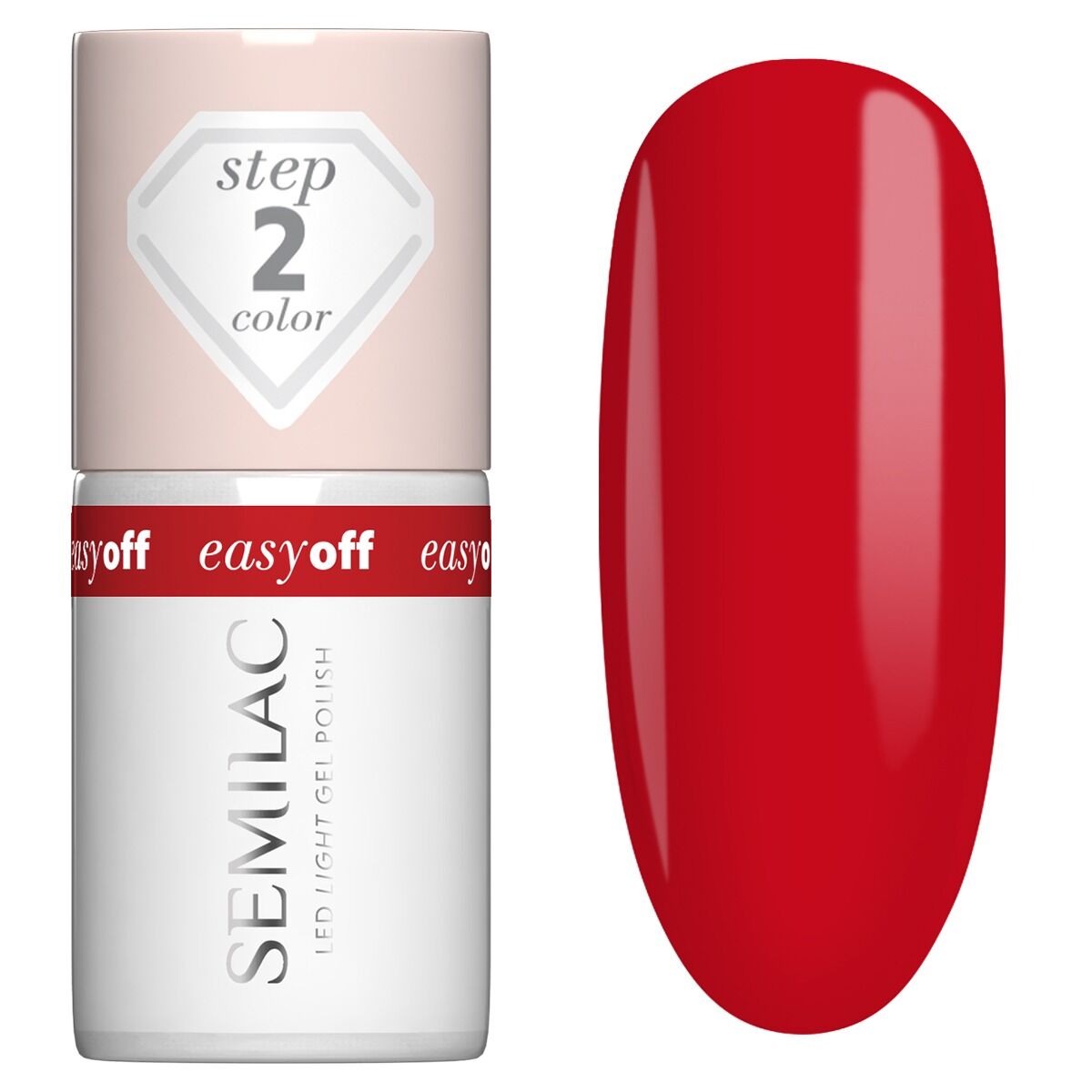 Semilac Easy Off Led Light Step 2 Lac de unghii L29 Red Blaze