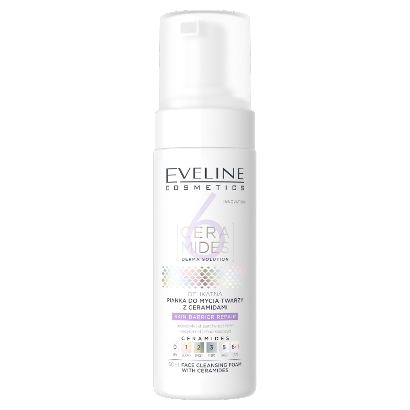 Eveline 6 Ceramides Spumă delicată de curățare a tenului cu ceramide 150 ml