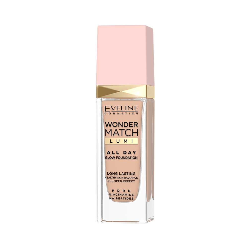 Eveline Wonder Match Lumi All Day Glow Fond de ten iluminator 25 Sand Beige