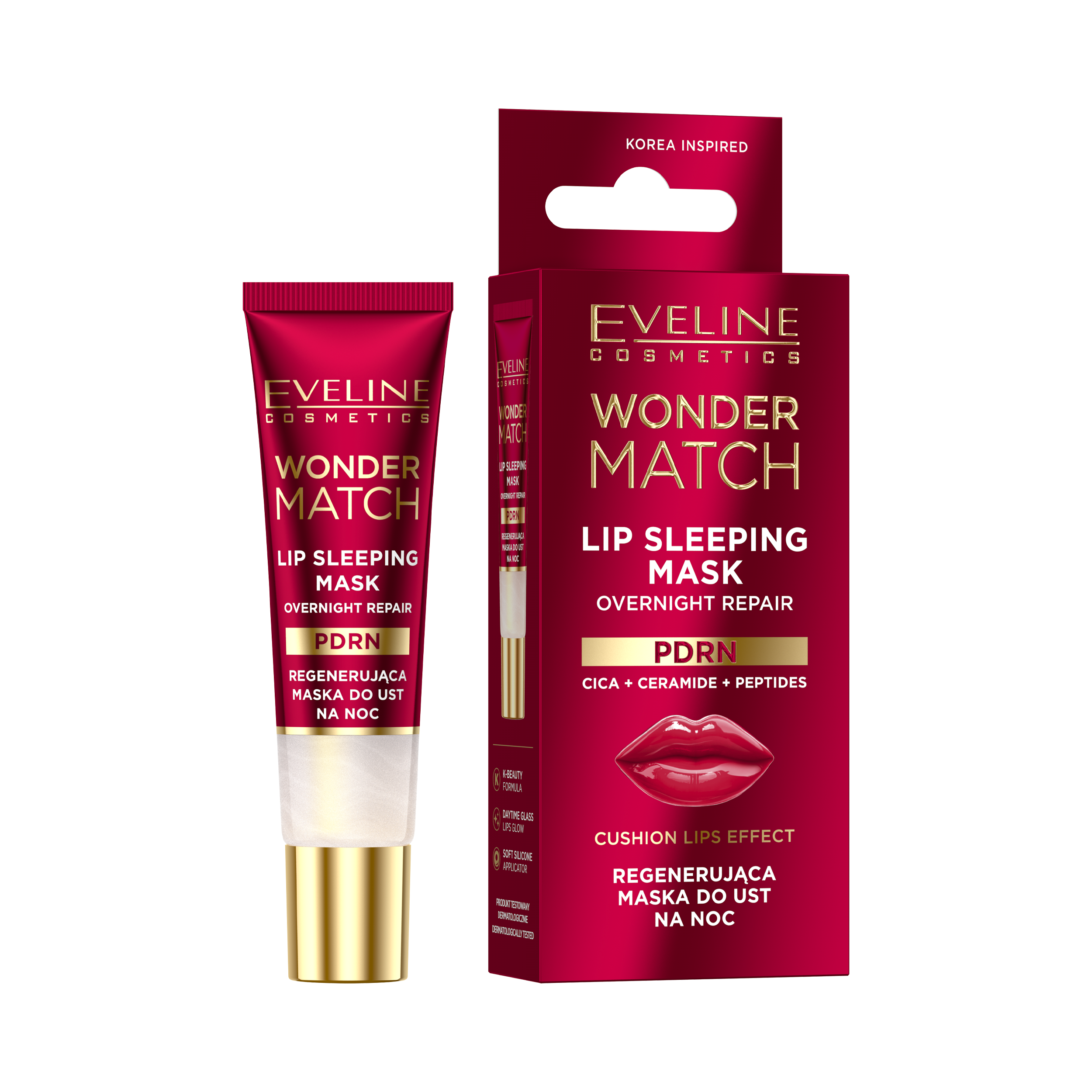 Eveline Wonder Match Mască regenerantă de noapte pentru buze 12 ml