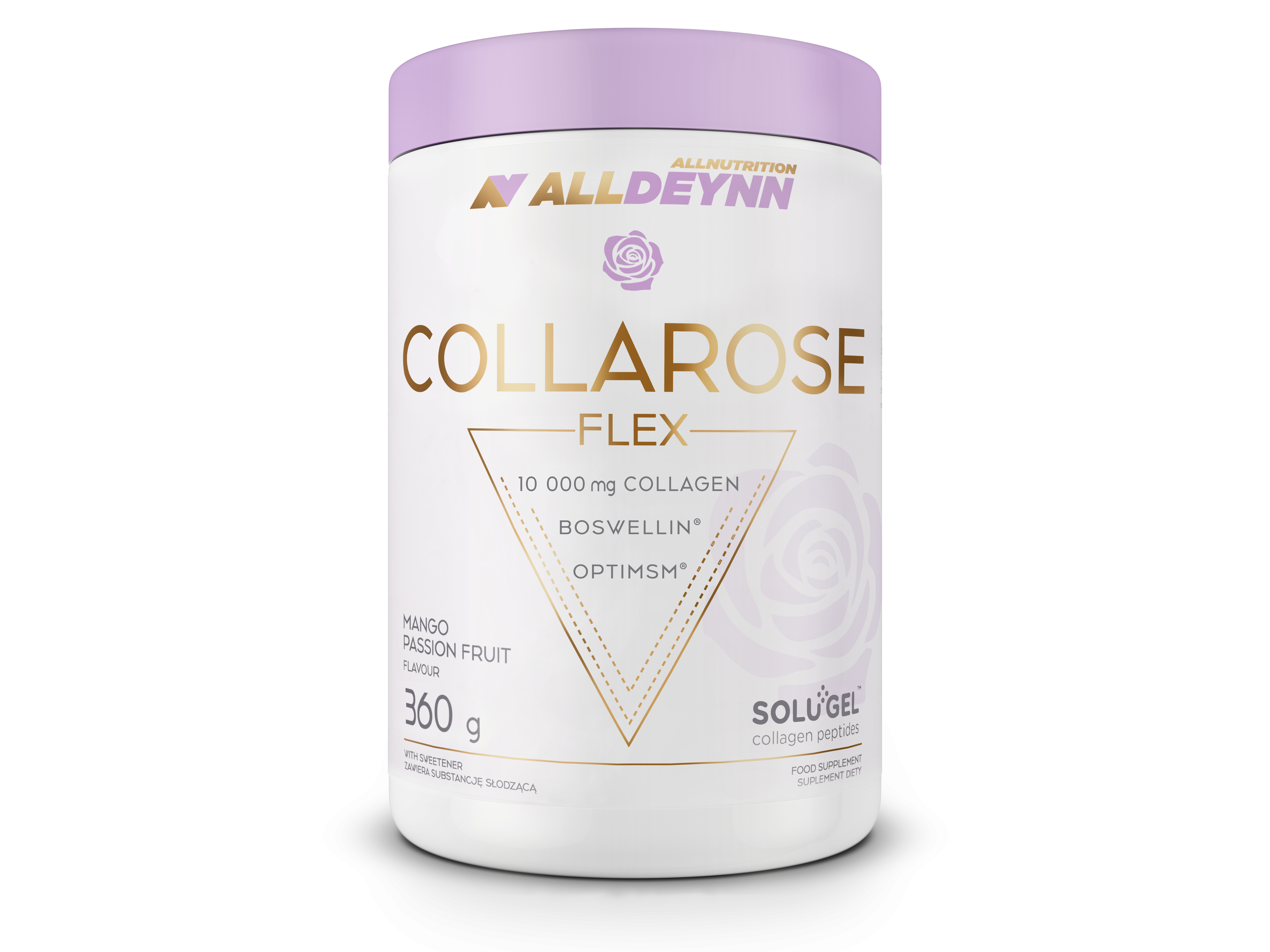 ALLNUTRITION Alldeynn Collarose Flex Supliment alimentar cu mango și fructul pasiunii 360 g