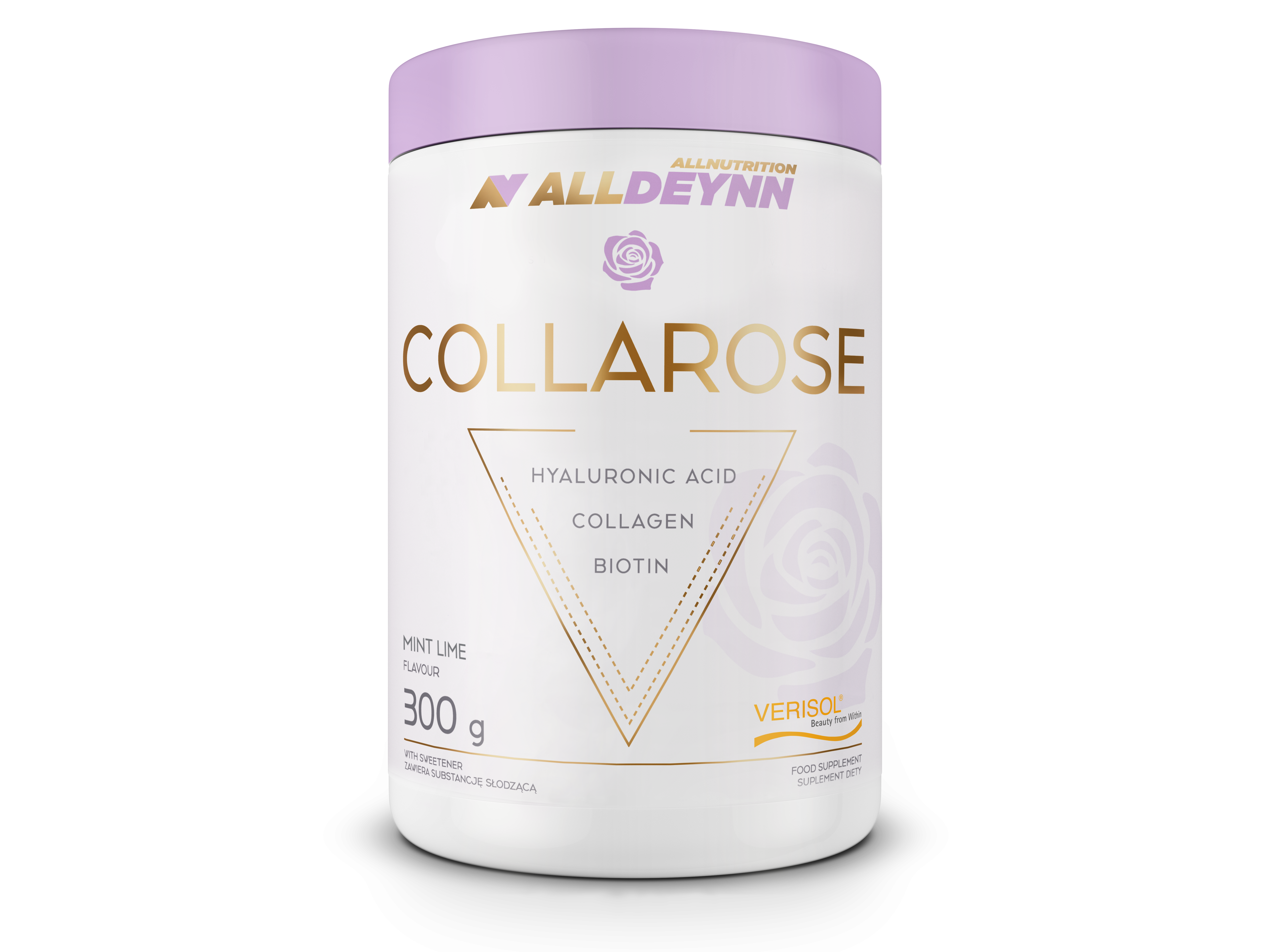 ALLNUTRITION Alldeynn Collarose Supliment alimentar cu aromă de mentă și lămâie verde 300 g