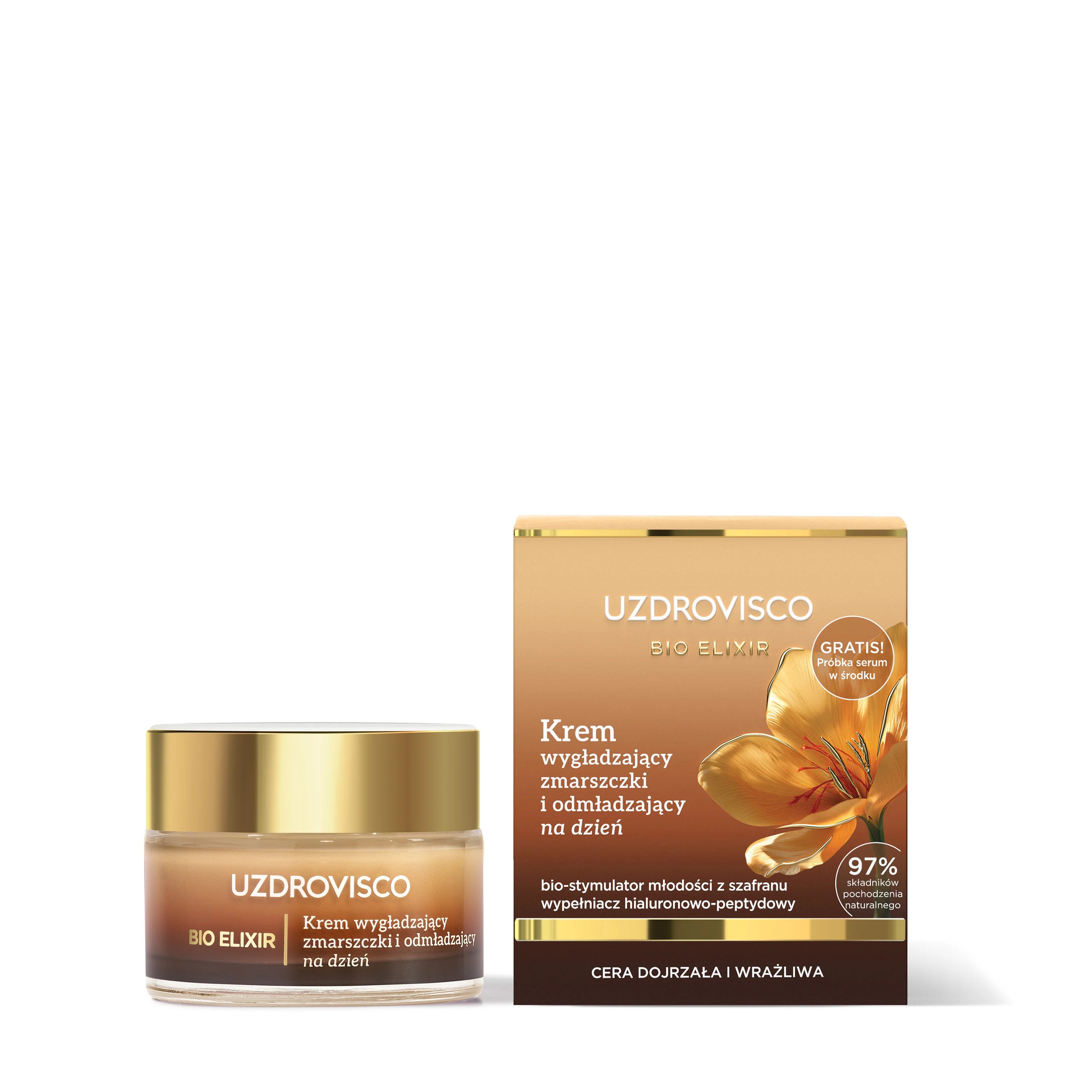 Uzdrovisco Bio Elixir Cremă de zi pentru netezirea ridurilor și întinerire 50 ml