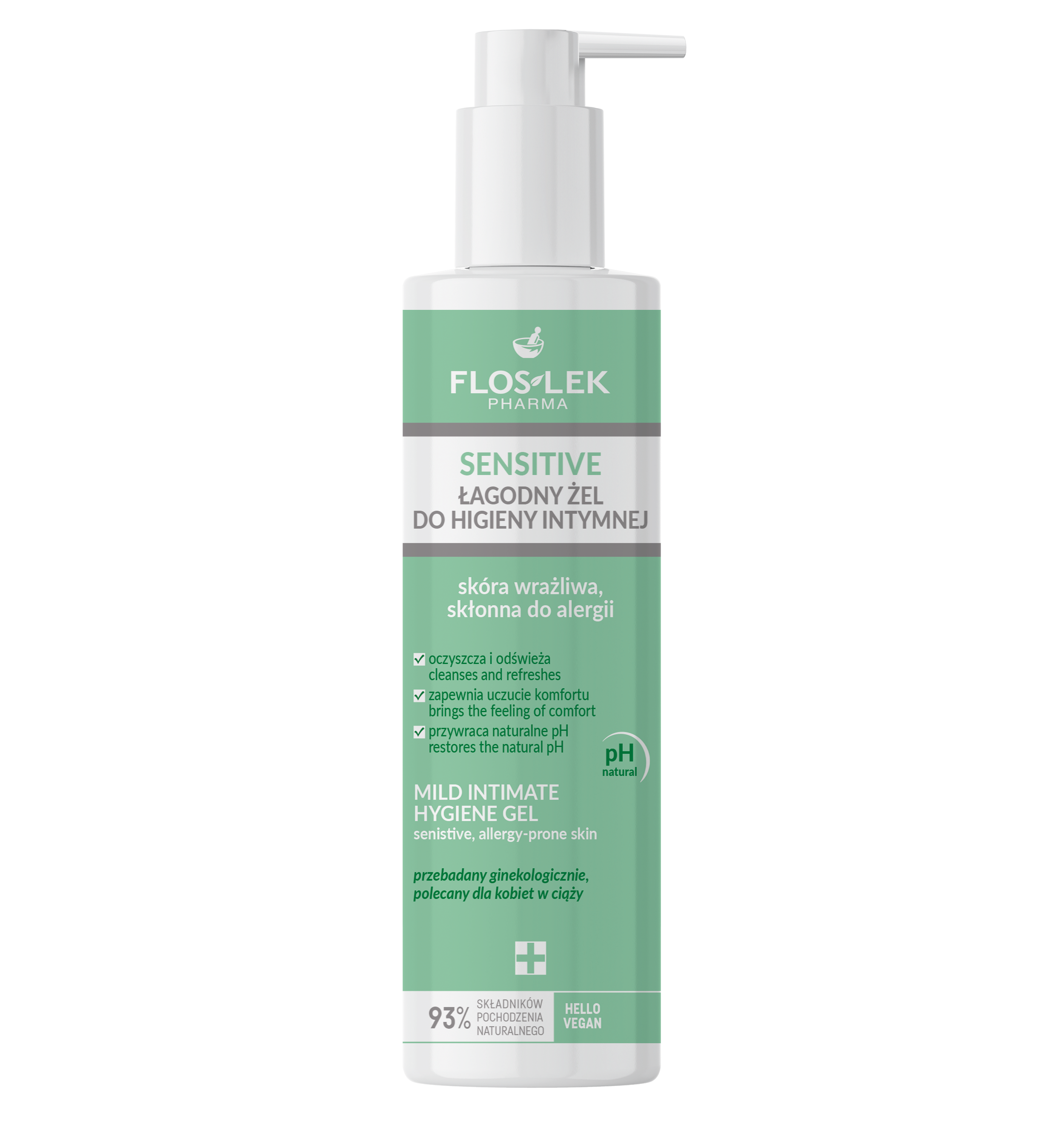 Floslek Pharma Gel delicat pentru igiena intimă, pentru pielea sensibilă și predispusă la alergii, 225 ml