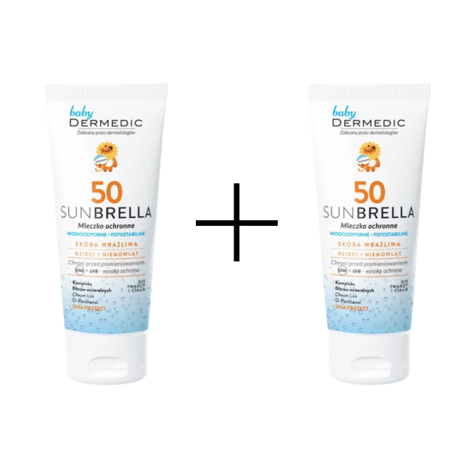 Dermedic Sunbrella Loțiune de protecție solară pentru copii SPF50+ 100 g 1+1