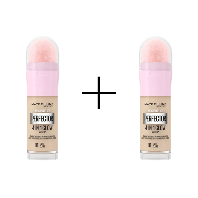 Maybelline Perfector 4-în-1 Glow Fond de ten 01 Light 1+1