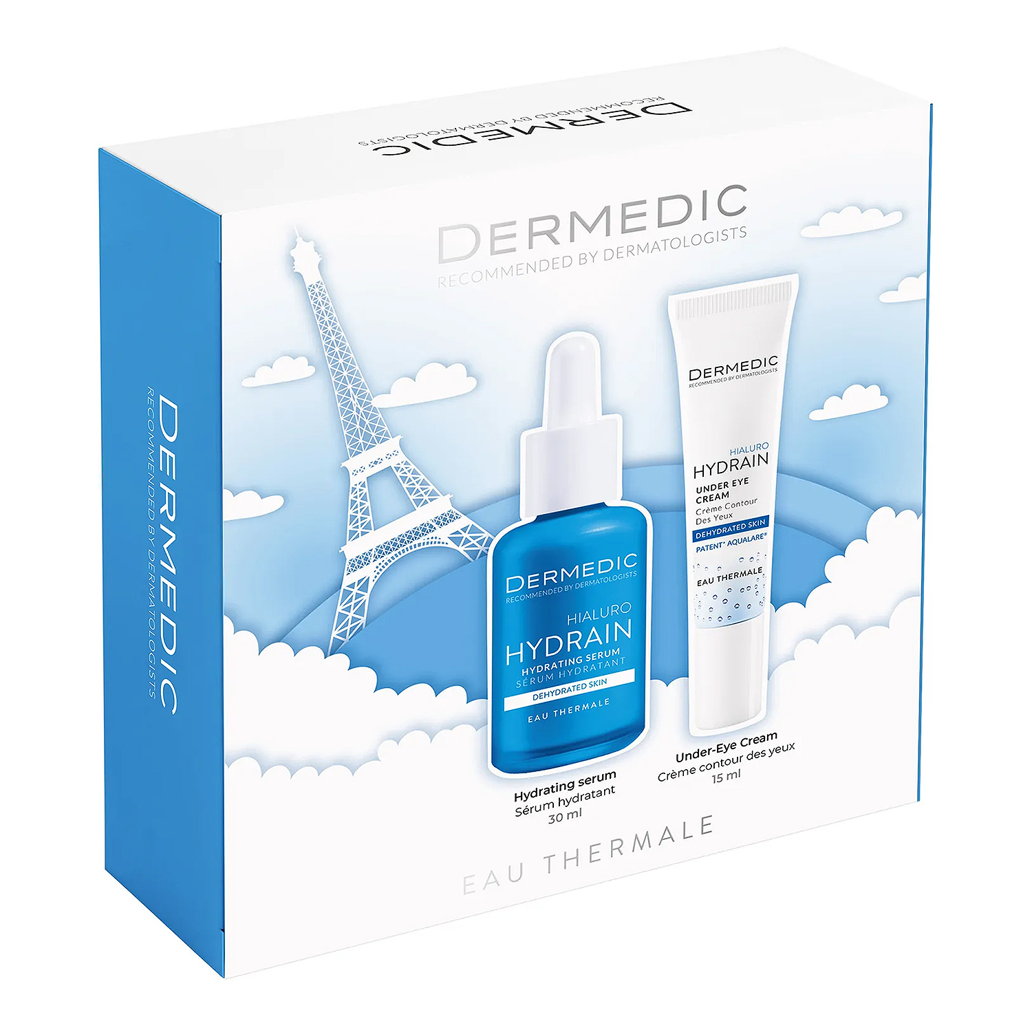 Dermedic Hydrain Set de produse cosmetice pentru îngrijirea tenului: ser + cremă pentru zona ochilor