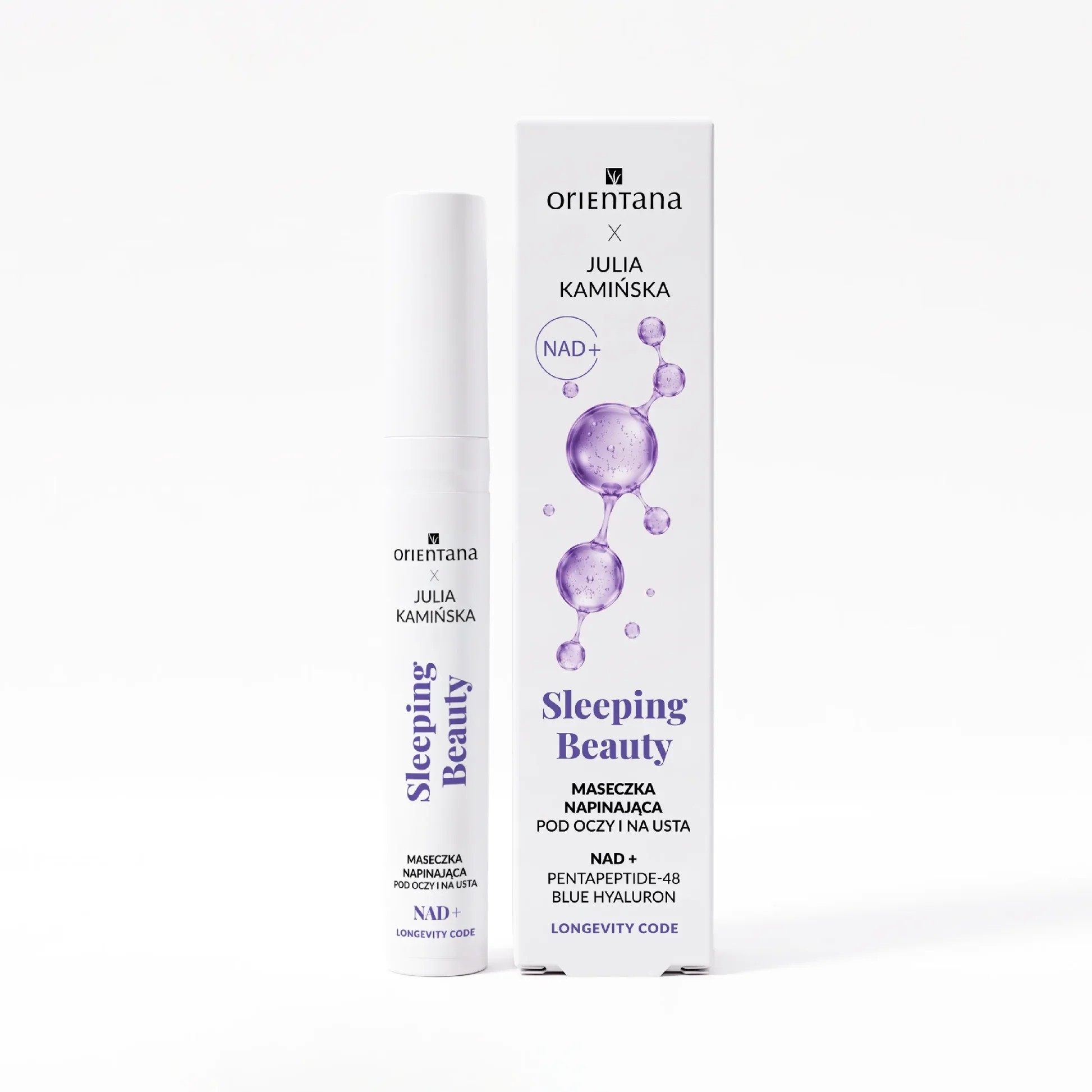 Orientana x Julia Kamińska Sleeping Beauty Mască de întindere pentru zona ochilor și a buzelor 15 ml