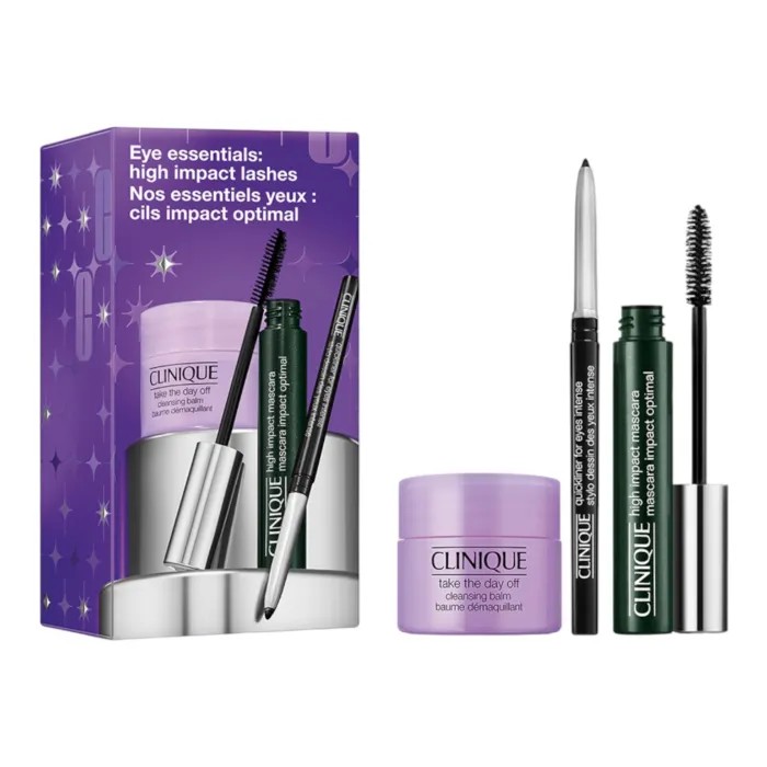Clinique Eye Essentials Set rimel + creion de ochi + loțiune demachiantă
