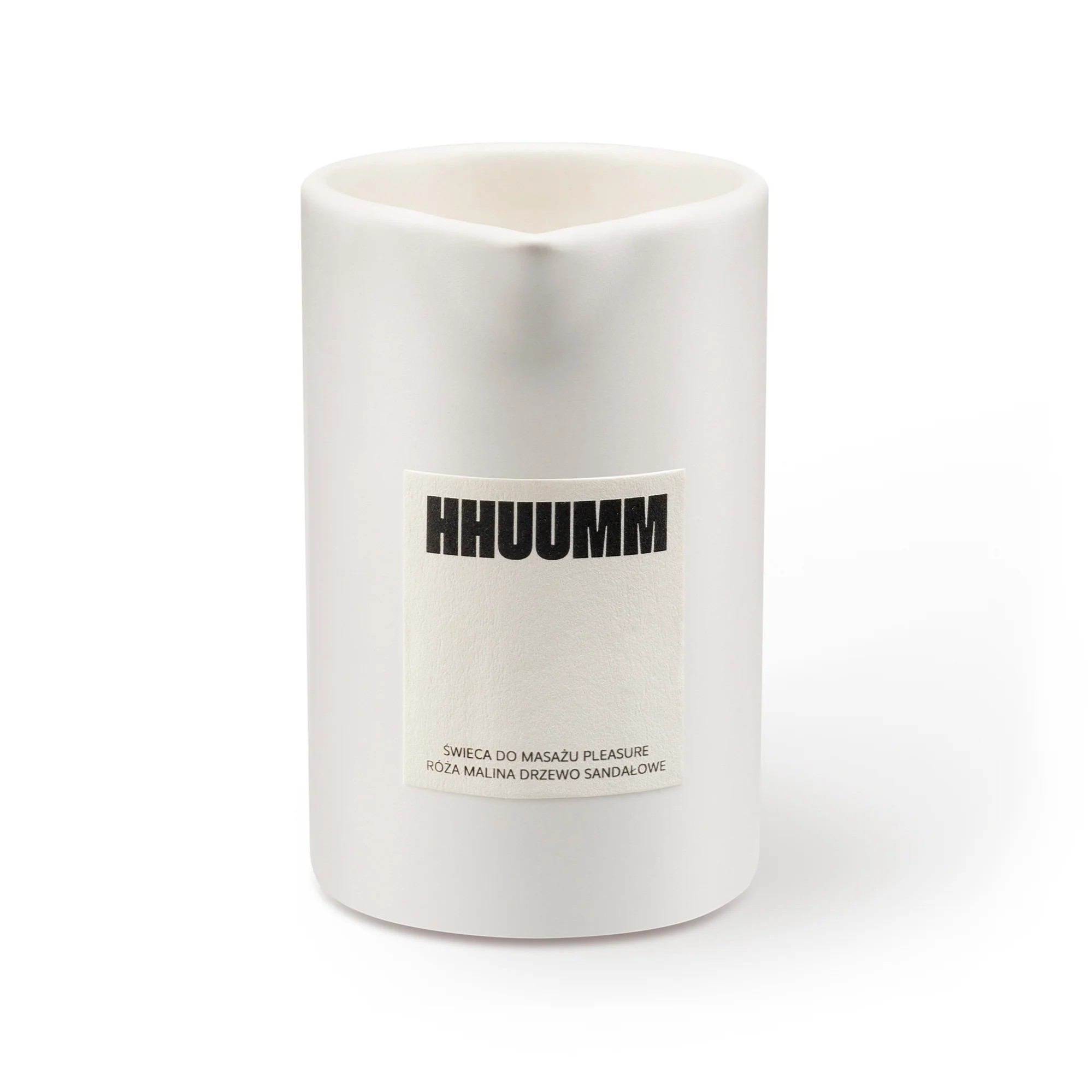 HHUUMM Lumânare de masaj Pleasure Trandafir, Zmeură, Lemn de santal 210 g