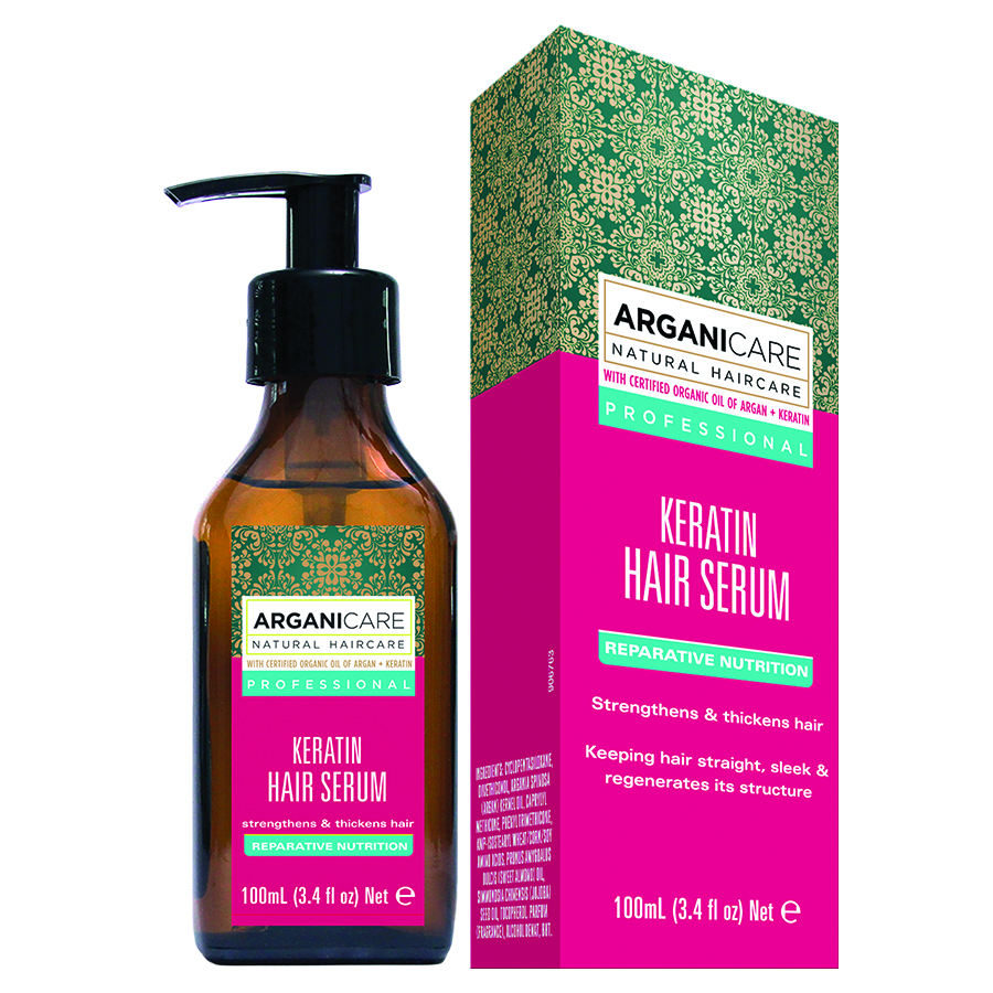 Arganicare Serum pentru părul care are nevoie de cheratină pentru întărire și îngroșare 100ml