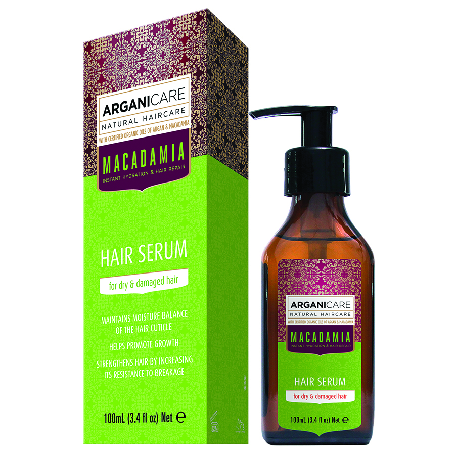 Arganicare Macadamia Serum pentru păr uscat și deteriorat 100ml