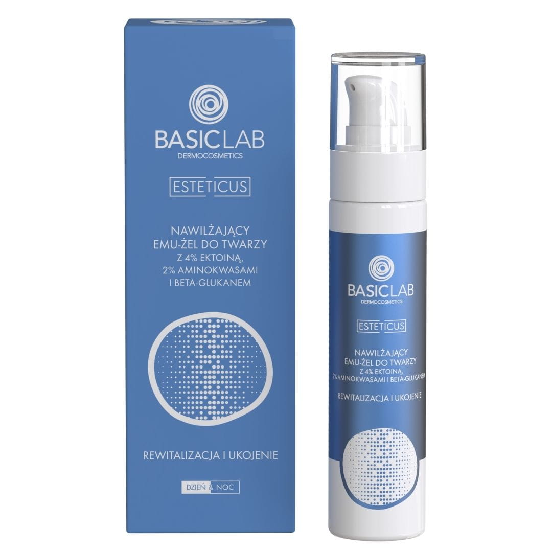 BasicLab Esteticus Esteticus Moisturising Emu-Face Gel cu Ectoin 4% 50ml