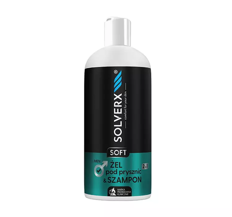 Solverx Men Soft Gel de duș și șampon 2în1 400ml
